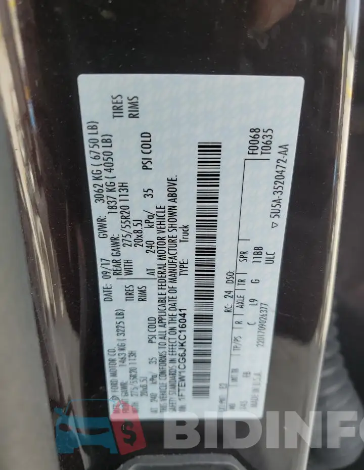 1FTEW1CG6JKC16041 Photo# 12