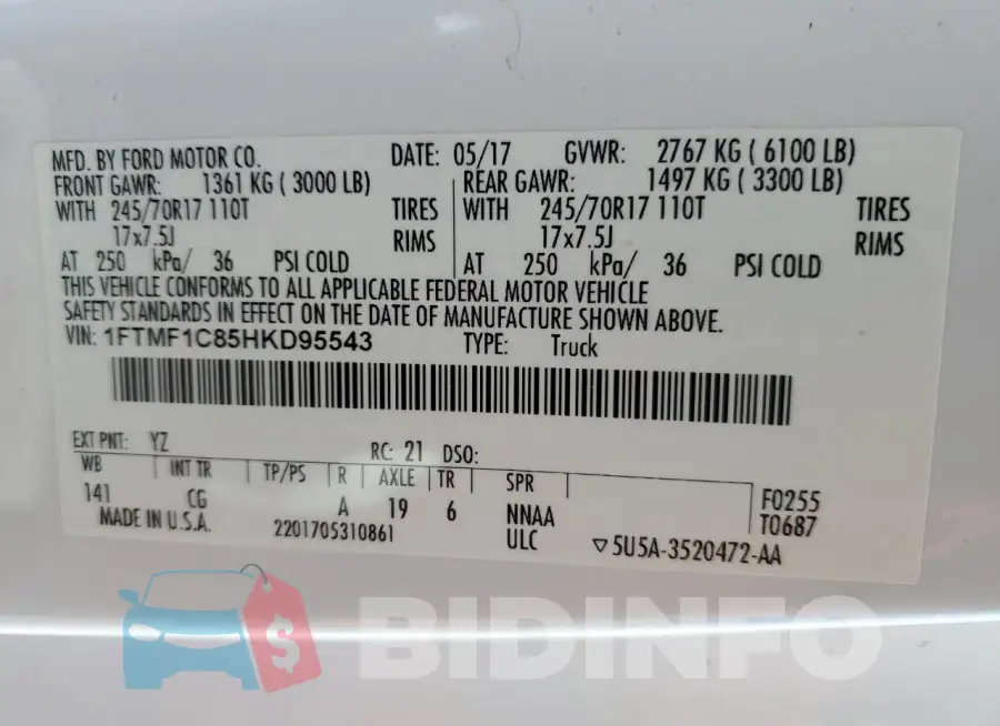1FTMF1C85HKD95543 Photo# 12