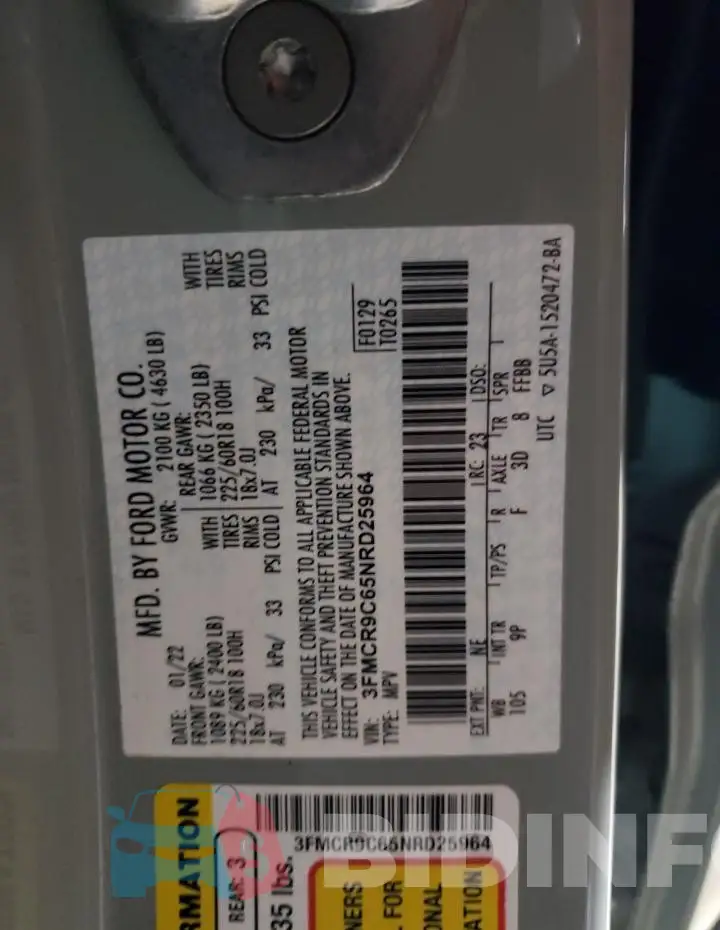 3FMCR9C65NRD25964 Photo# 13