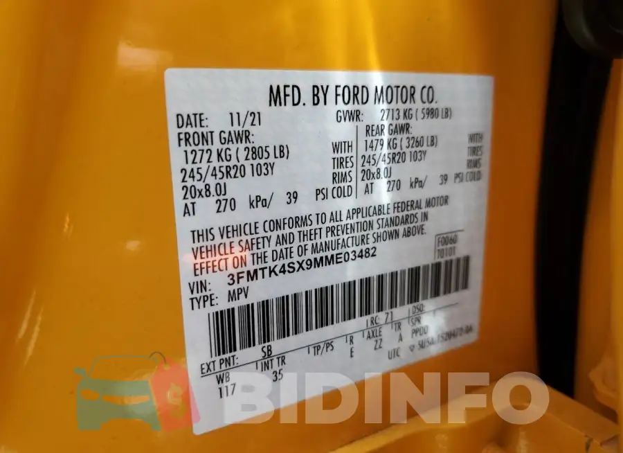 3FMTK4SX9MME03482 Photo# 13