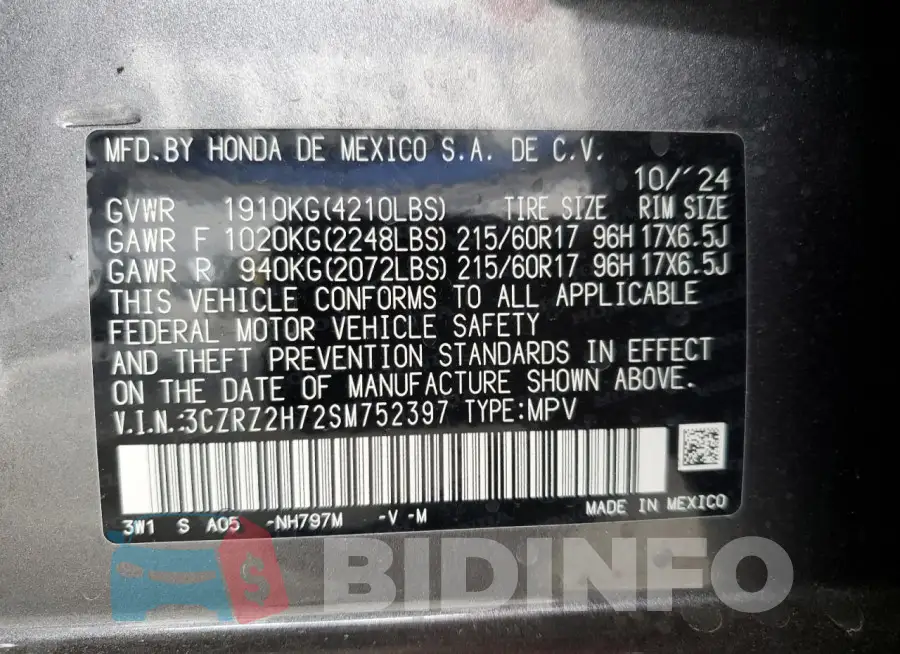3CZRZ2H72SM752397 Photo# 12