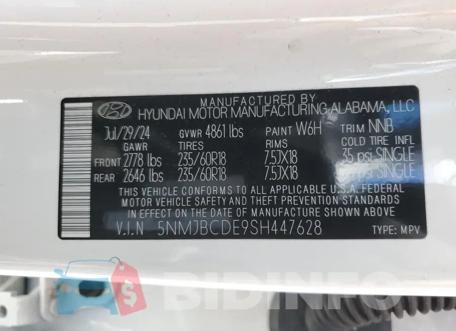5NMJBCDE9SH447628 Photo# 13