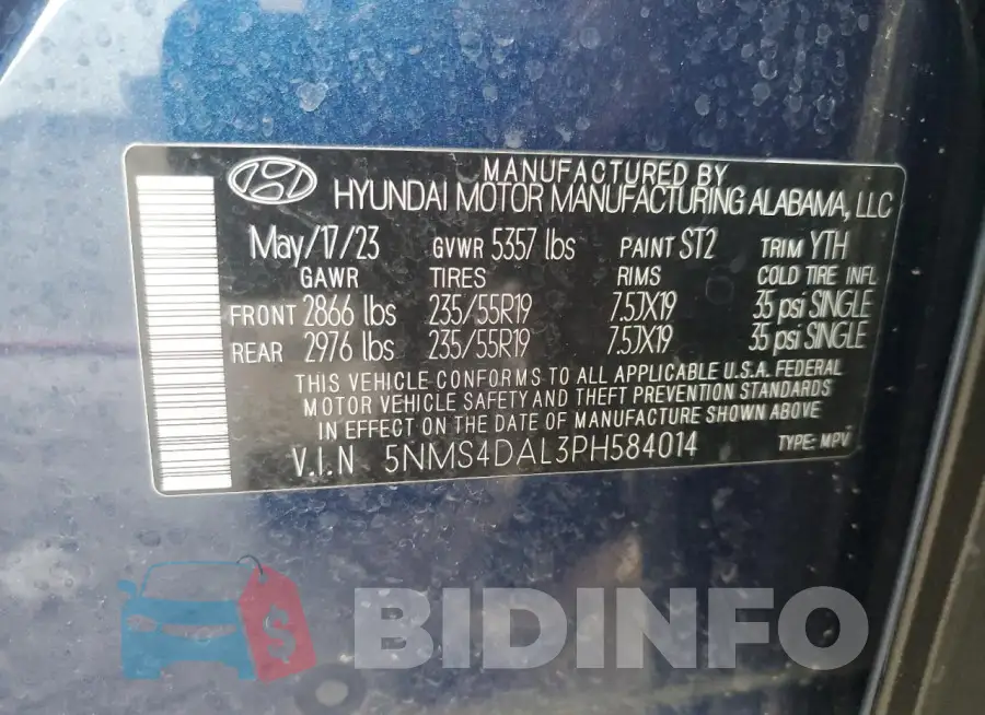 5NMS4DAL3PH584014 Photo# 13