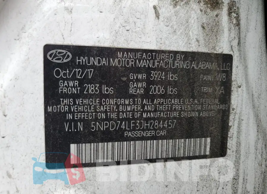 5NPD74LF3JH284457 Photo# 12