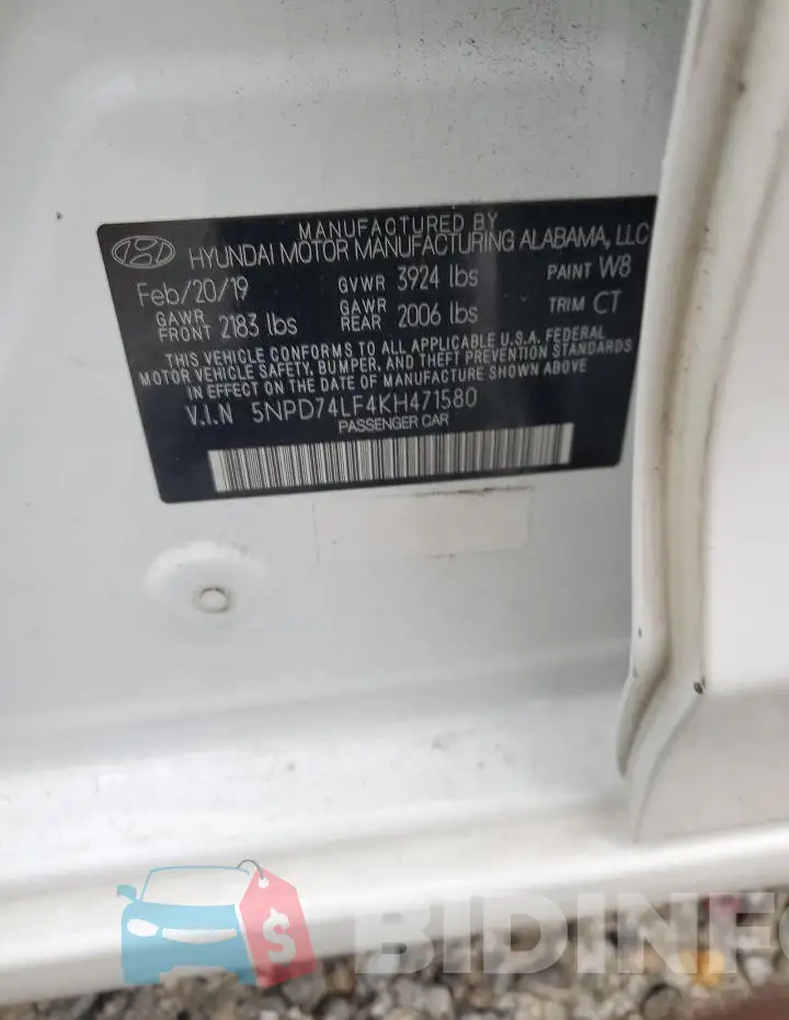 5NPD74LF4KH471580 Photo# 12