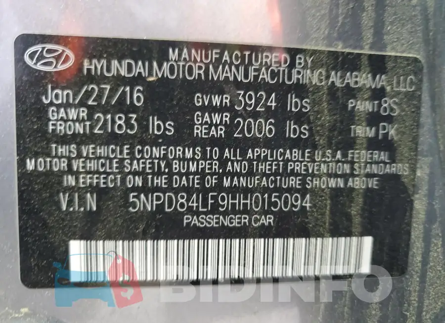 5NPD84LF9HH015094 Photo# 12