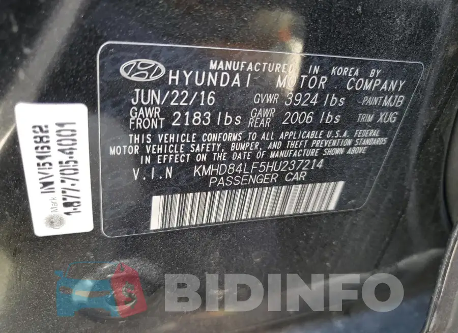 KMHD84LF5HU237214 Photo# 12