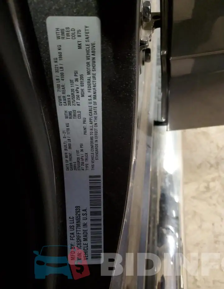 1C6SRFFT7MN652939 Photo# 13