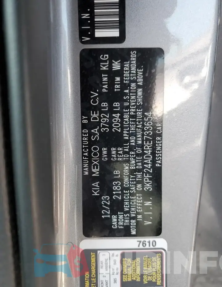 3KPF24AD4RE733654 Photo# 13