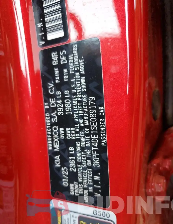 3KPFT4DE1SE089179 Photo# 13