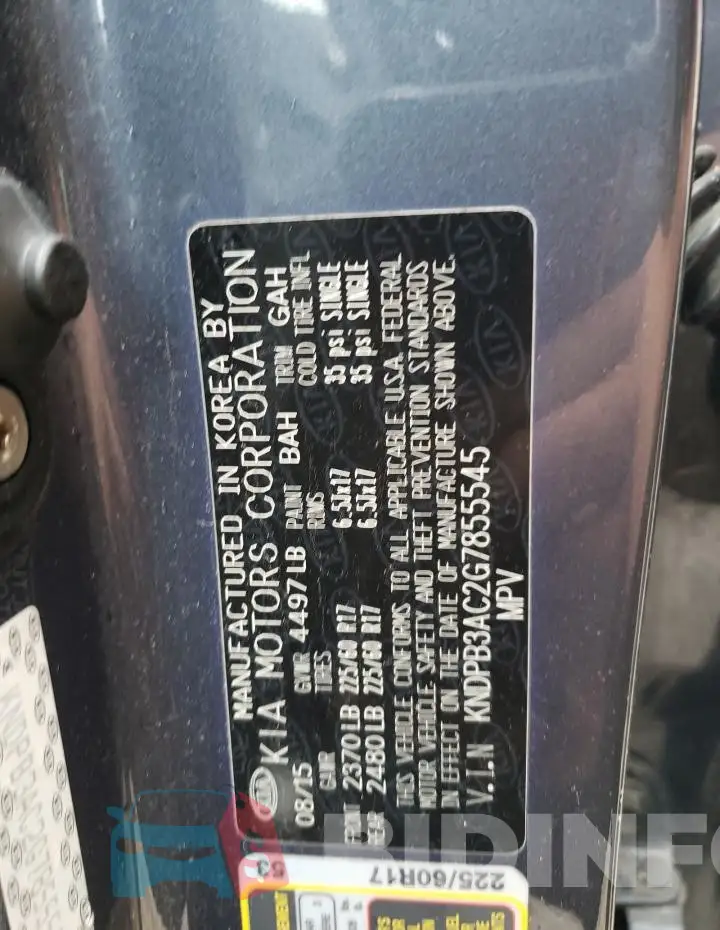 KNDPB3AC2G7855545 Photo# 12