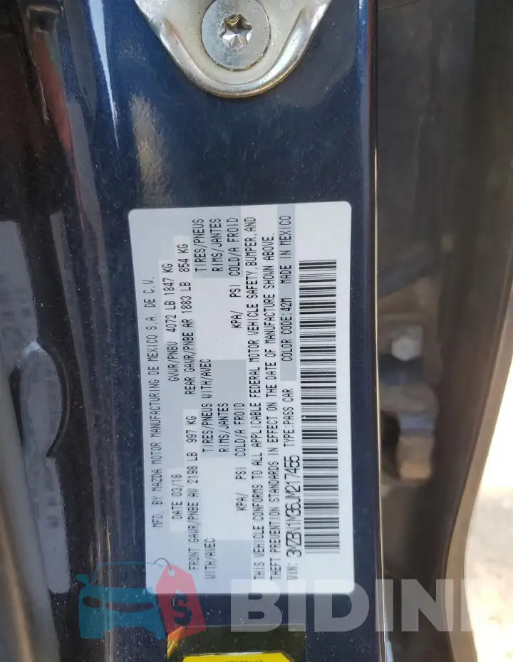 3MZBN1M36JM217455 Photo# 12