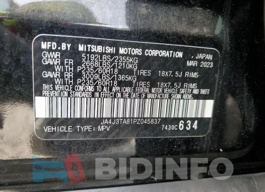 JA4J3TA81PZ045837 Photo# 14