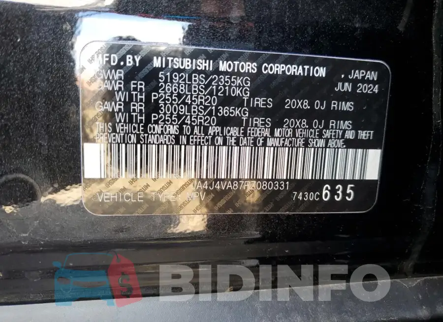 JA4J4VA87RZ080331 Photo# 14