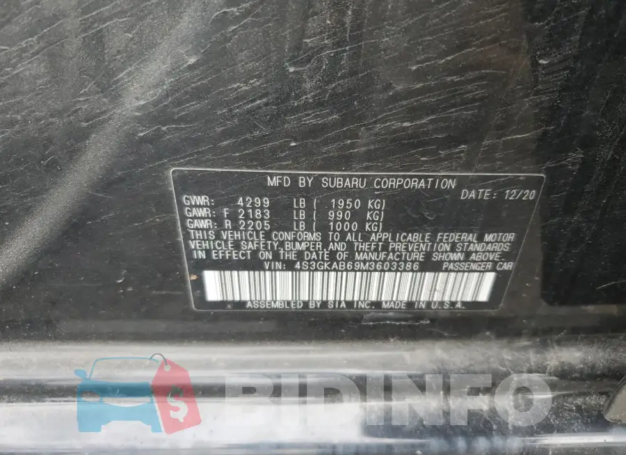 4S3GKAB69M3603386 Photo# 12