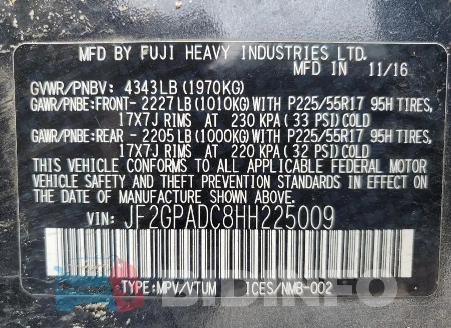 JF2GPADC8HH225009 Photo# 13