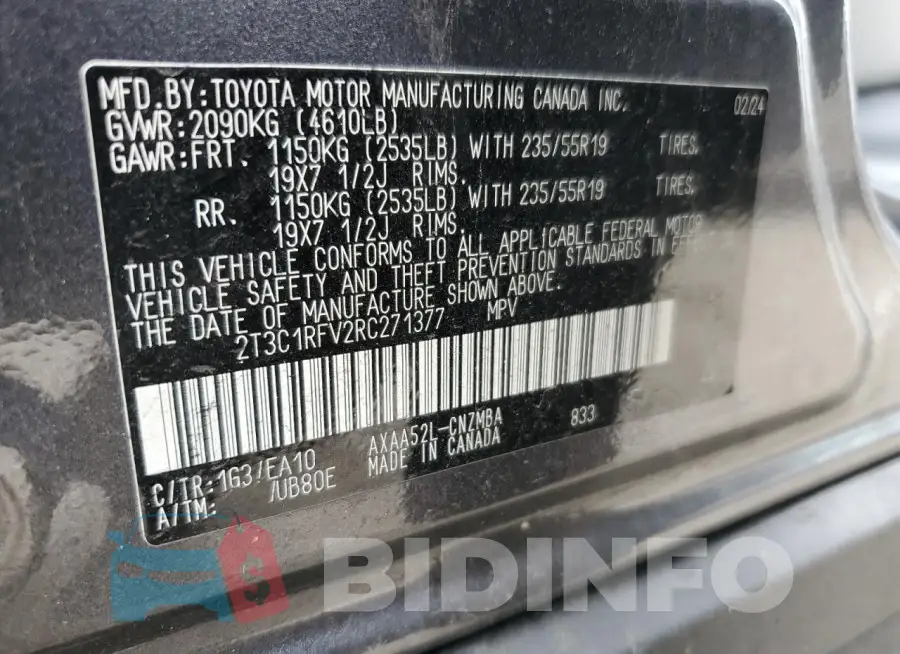 2T3C1RFV2RC271377 Photo# 14