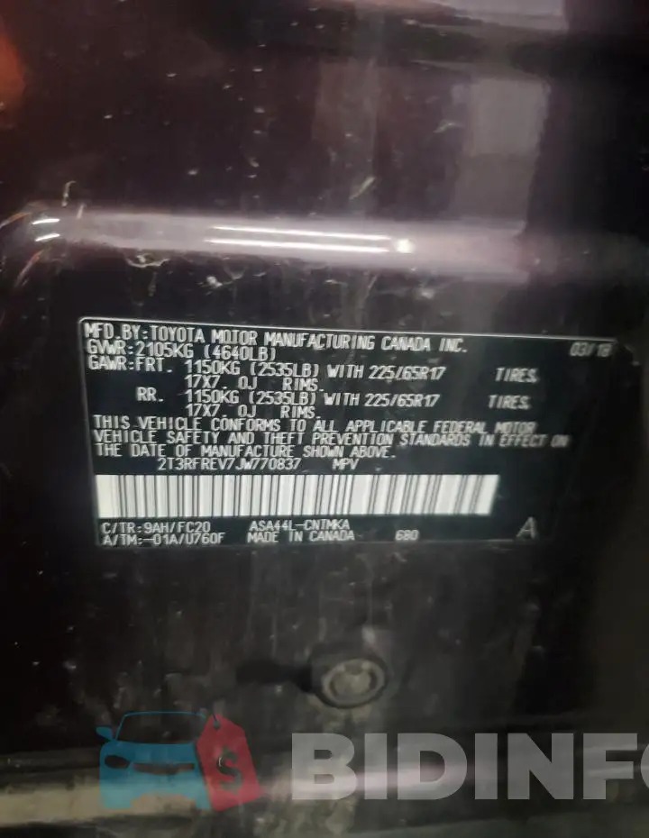 2T3RFREV7JW770837 Photo# 14