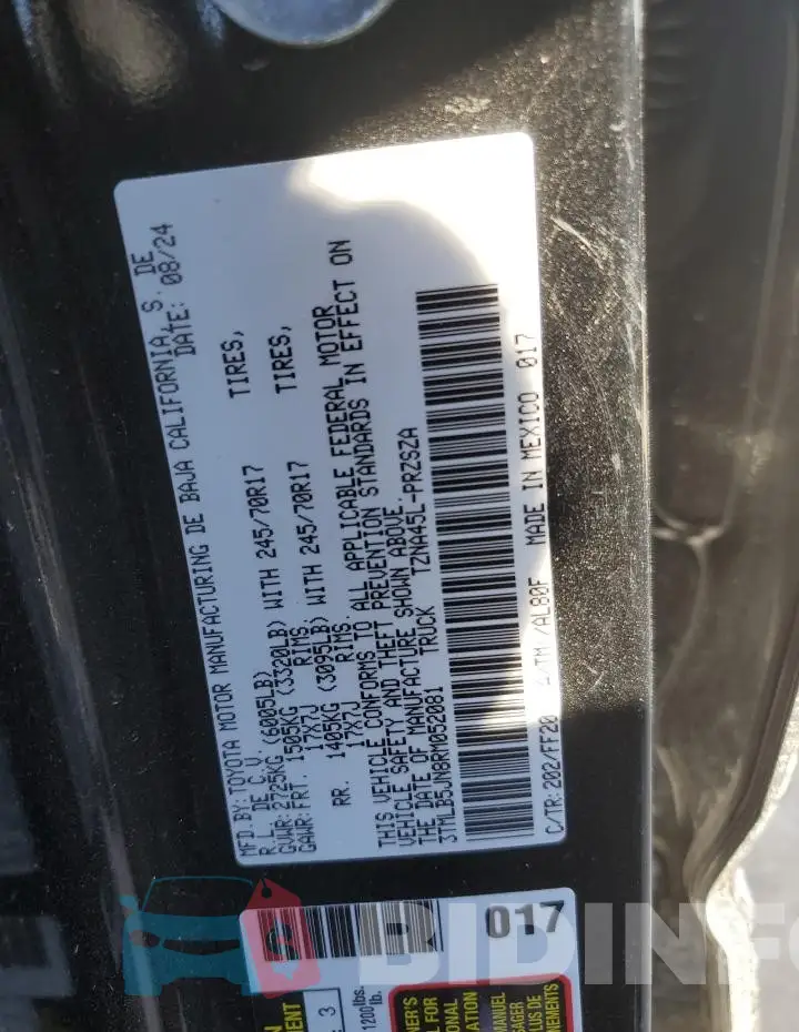 3TMLB5JN8RM052081 Photo# 12
