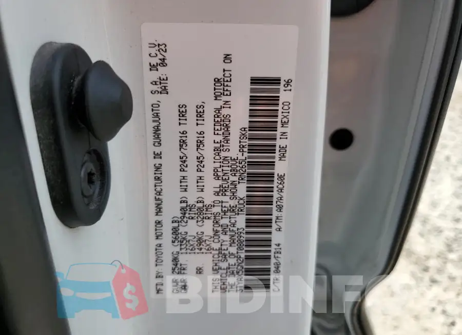3TYAX5GN2PT080993 Photo# 12