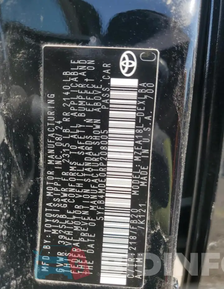 5YFB4MDE0RP208005 Photo# 13