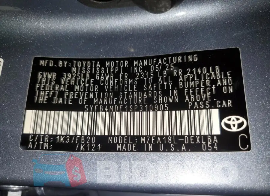 5YFB4MDE1SP310905 Photo# 12