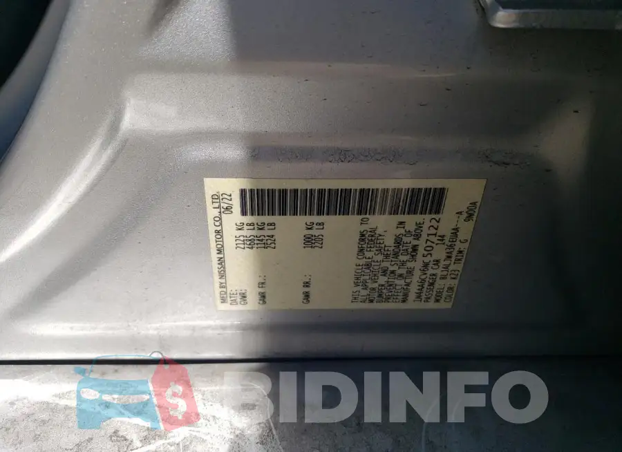 1N4AA6CV6NC507122 Photo# 12