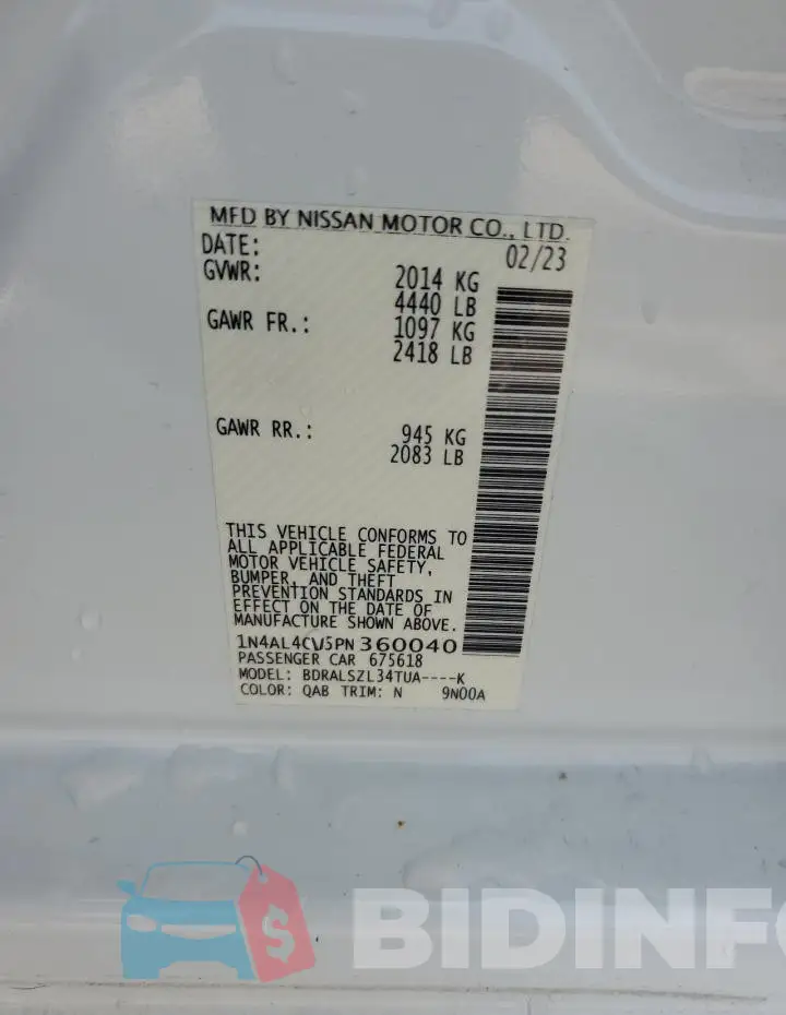 1N4AL4CV5PN360040 Photo# 12
