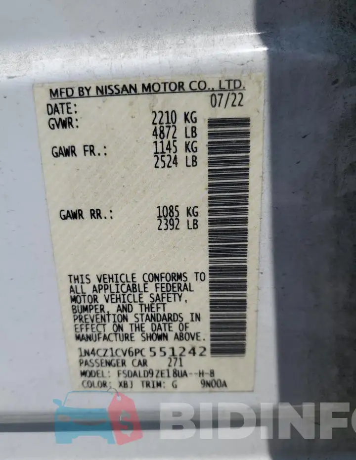 1N4CZ1CV6PC551242 Photo# 14