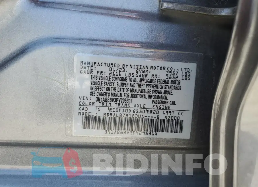 3N1AB8BV3PY295314 Photo# 12