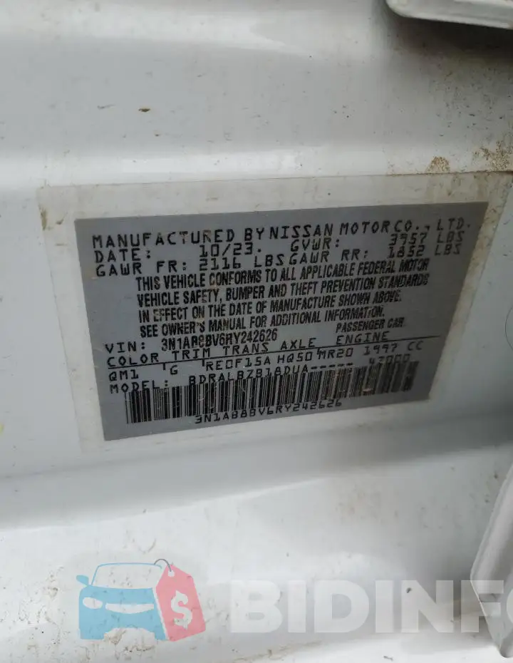 3N1AB8BV6RY242626 Photo# 12