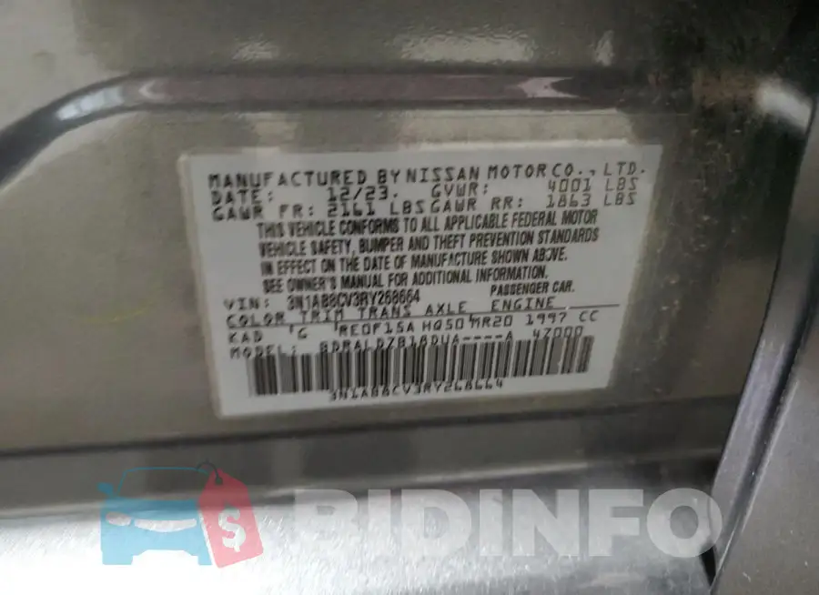 3N1AB8CV3RY268664 Photo# 12