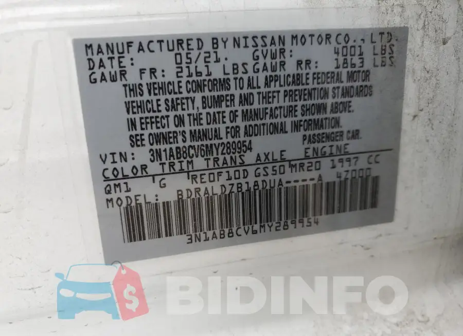 3N1AB8CV6MY289954 Photo# 13