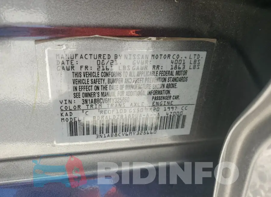 3N1AB8CV6MY325660 Photo# 12