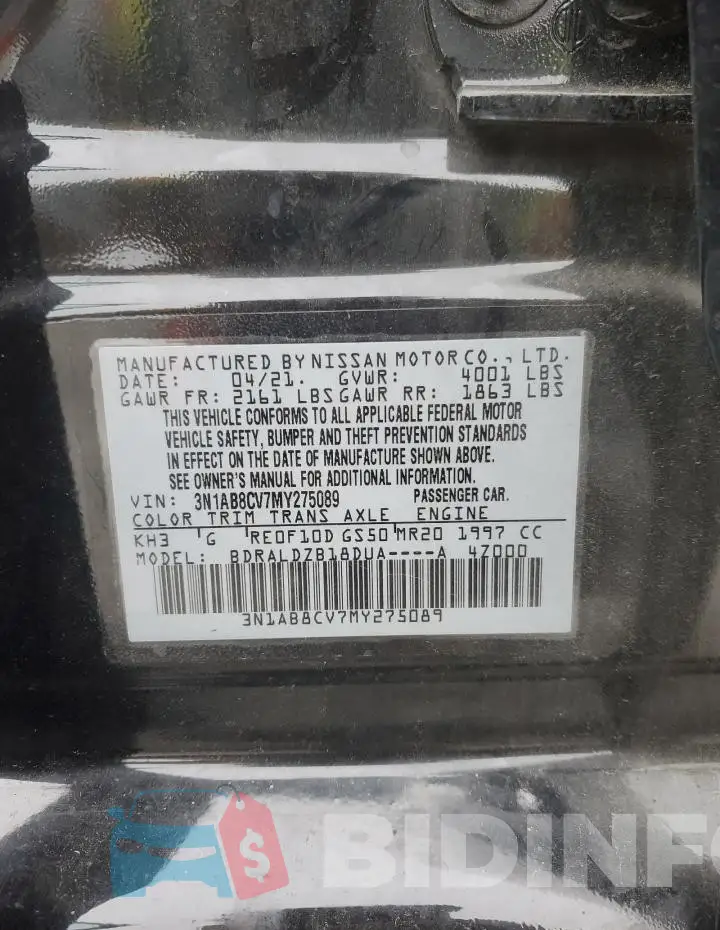 3N1AB8CV7MY275089 Photo# 12