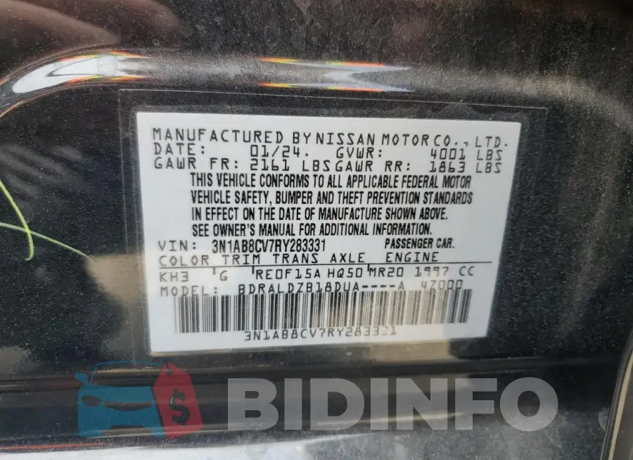 3N1AB8CV7RY283331 Photo# 12