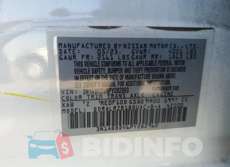 3N1AB8DV6PY282960 Photo# 13