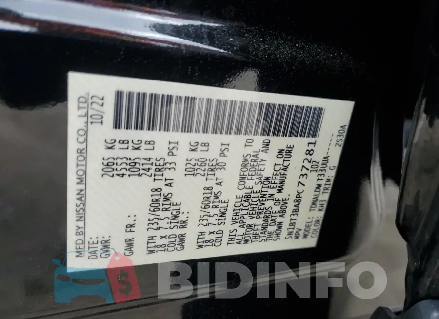 5N1BT3BA8PC737281 Photo# 13