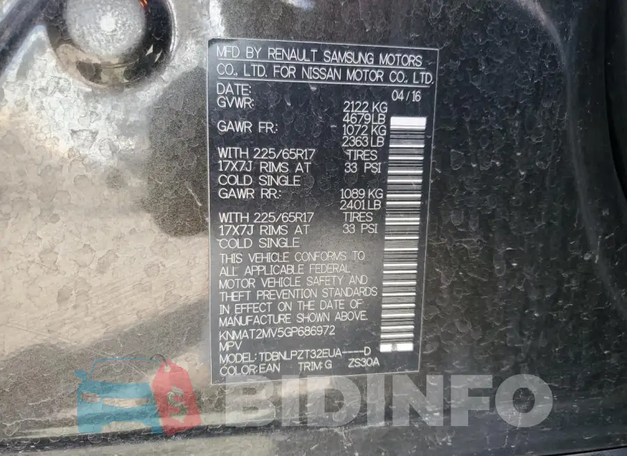 KNMAT2MV5GP686972 Photo# 13