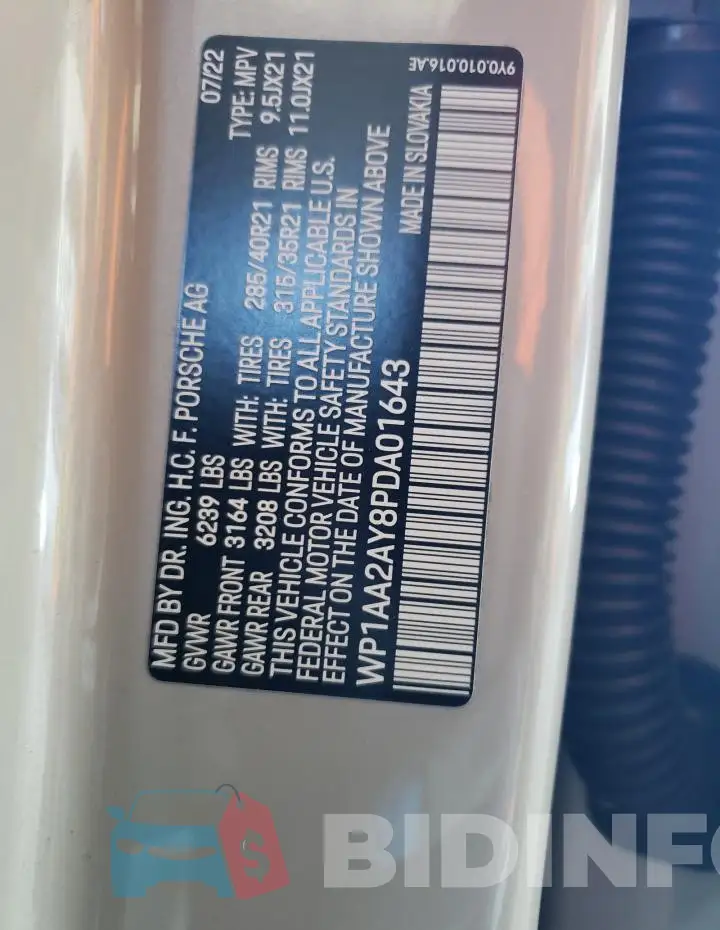 WP1AA2AY8PDA01643 Photo# 13