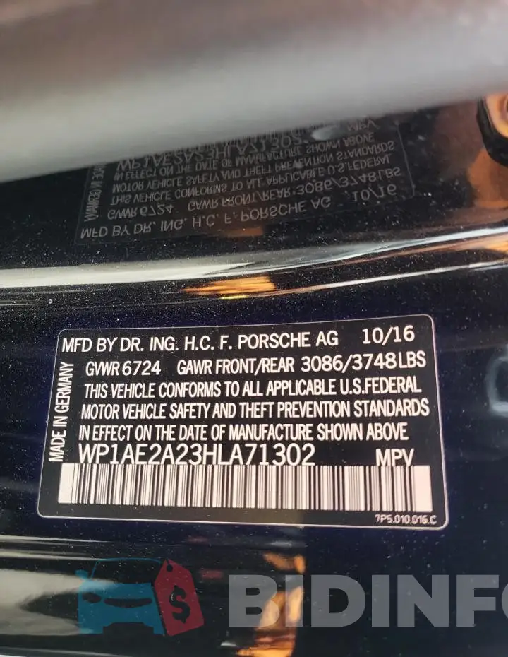 WP1AE2A23HLA71302 Photo# 14