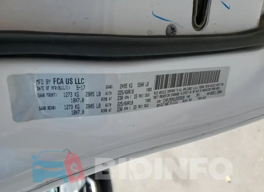 1C4PJMDX9JD555520 Photo# 14