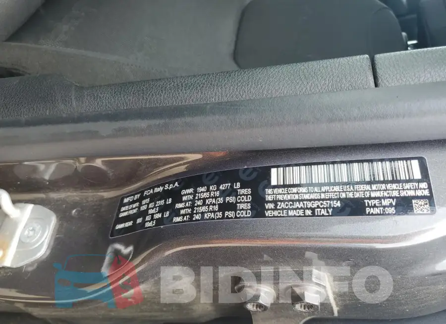 ZACCJAAT9GPC57154 Photo# 12