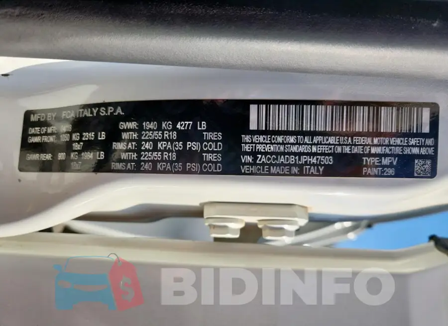 ZACCJADB1JPH47503 Photo# 14