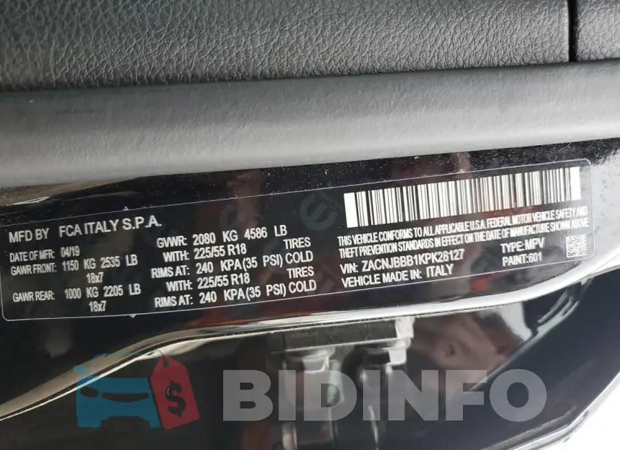 ZACNJBBB1KPK28127 Photo# 12