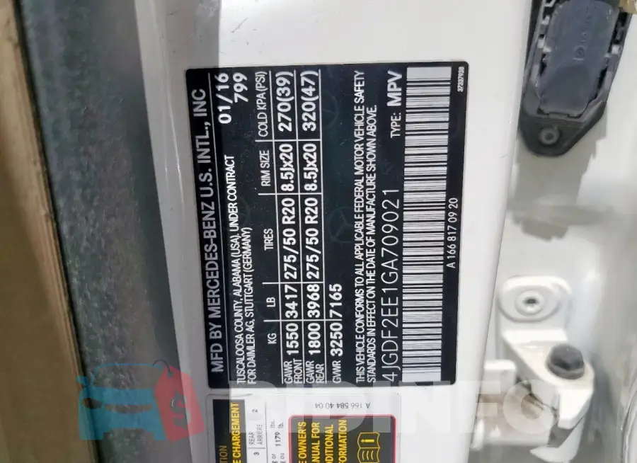4JGDF2EE1GA709021 Photo# 13