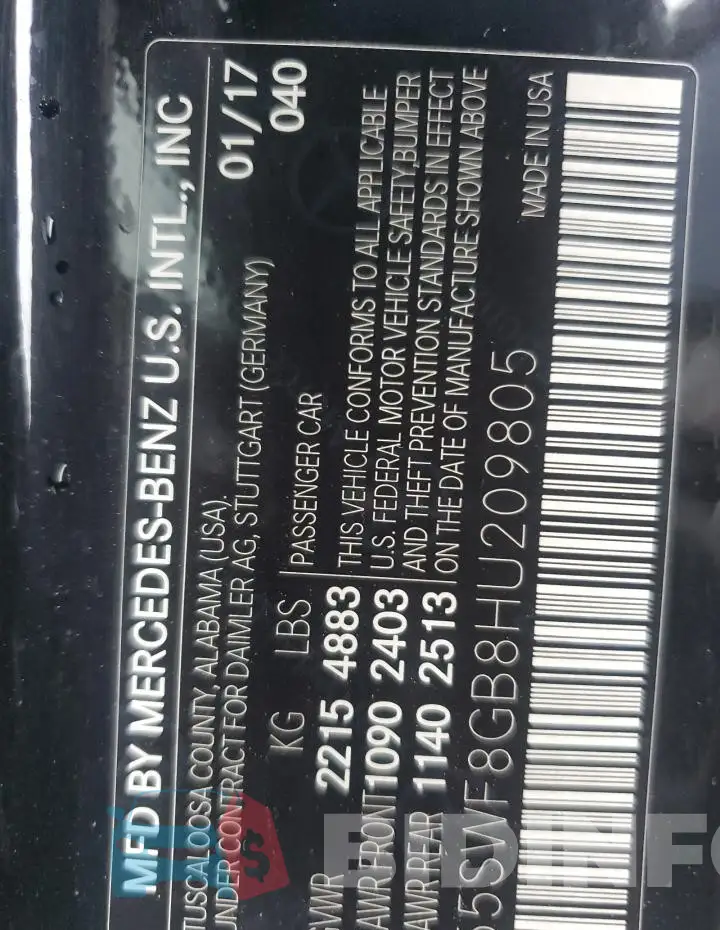 55SWF8GB8HU209805 Photo# 12