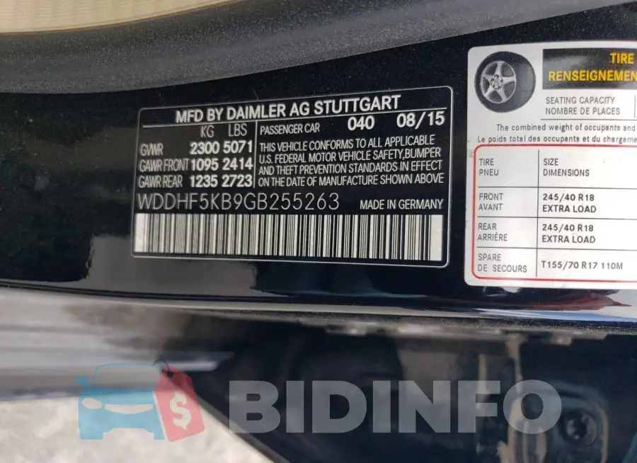 WDDHF5KB9GB255263 Photo# 12