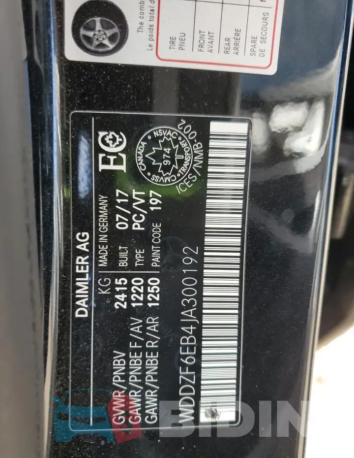 WDDZF6EB4JA300192 Photo# 13