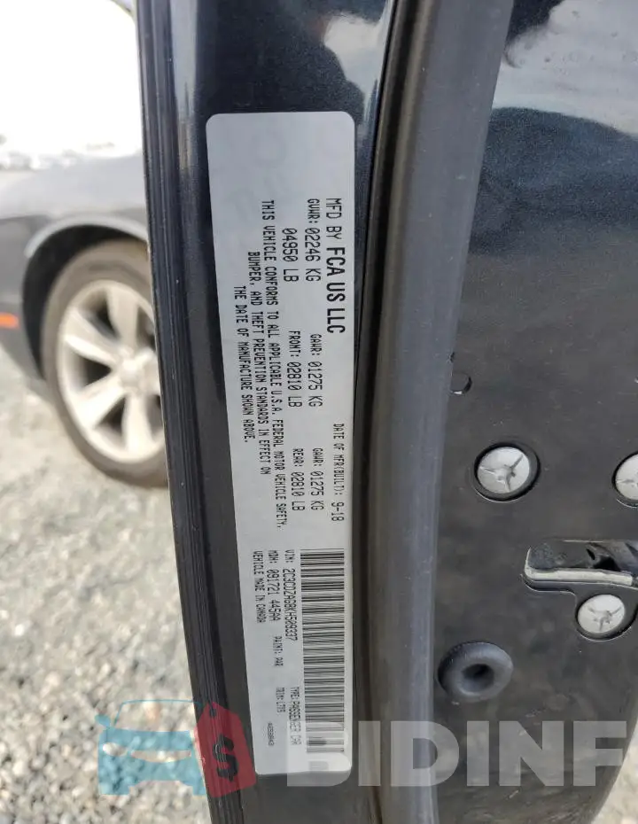 2C3CDZAG8KH509337 Photo# 12